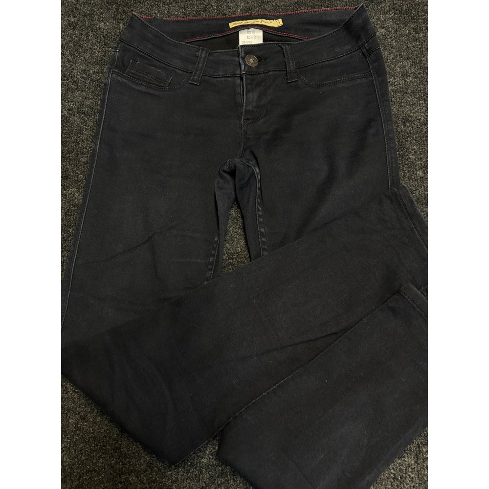 Raffaello Rossi Women Black Skinny Jeans Stretch Denim Pants Gold Hardware